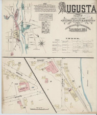 Augusta, Maine 1884 - Old Map Maine Fire Insurance Index