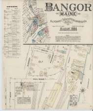 Bangor, Maine 1884 - Old Map Maine Fire Insurance Index