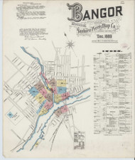Bangor, Maine 1889 - Old Map Maine Fire Insurance Index