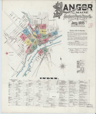 Bangor, Maine 1895 - Old Map Maine Fire Insurance Index