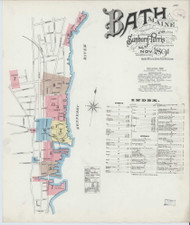 Bath, Maine 1891 - Old Map Maine Fire Insurance Index
