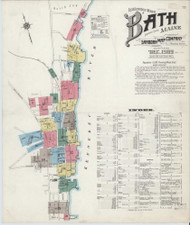 Bath, Maine 1909 - Old Map Maine Fire Insurance Index