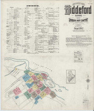 Biddeford, Maine 1912 - Old Map Maine Fire Insurance Index