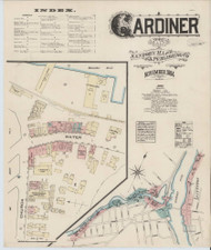 Gardiner, Maine 1884 - Old Map Maine Fire Insurance Index
