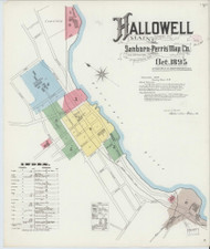 Hallowell, Maine 1895 - Old Map Maine Fire Insurance Index