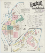 Lewiston, Maine 1886 - Old Map Maine Fire Insurance Index