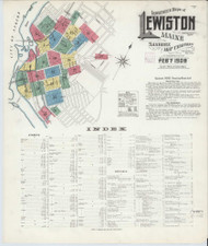 Lewiston, Maine 1908 - Old Map Maine Fire Insurance Index