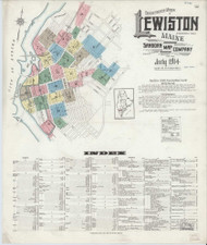 Lewiston, Maine 1914 - Old Map Maine Fire Insurance Index