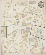 Mechanic Falls, Maine 1885 - Old Map Maine Fire Insurance Index