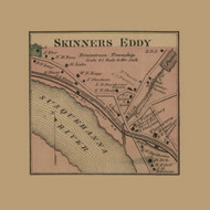 Skinners Eddiy Village, Braintrem Township, Pennsylvania 1869 Old Town Map Custom Print - Wyoming Co.