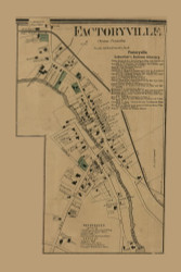 Factoryville, Clinton Township, Pennsylvania 1869 Old Town Map Custom Print - Wyoming Co.