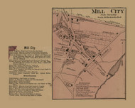Mill City, Falls Township, Pennsylvania 1869 Old Town Map Custom Print - Wyoming Co.