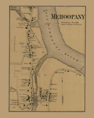 Mehoopany Village, Pennsylvania 1869 Old Town Map Custom Print - Wyoming Co.