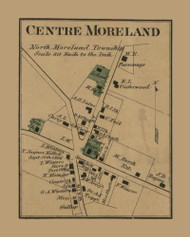 Centre Moreland Village, North Moreland Township, Pennsylvania 1869 Old Town Map Custom Print - Wyoming Co.