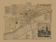 Tunkhannock Village, Pennsylvania 1869 Old Town Map Custom Print - Wyoming Co.
