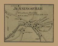 Jenningsville, Windham Township, Pennsylvania 1869 Old Town Map Custom Print - Wyoming Co.