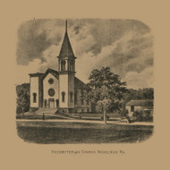 Presbytarian Church, Pennsylvania 1869 Old Town Map Custom Print - Wyoming Co.