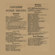 Directory of Subscribers in Braintrem, Windham and North Moreland, Pennsylvania 1869 Old Town Map Custom Print - Wyoming Co.