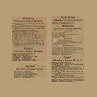 Directory of Subscribers in Mehoopany, Washington, Lemon, Etc., Pennsylvania 1869 Old Town Map Custom Print - Wyoming Co.