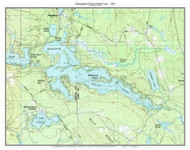 Balch Lake 1983 - Custom USGS Old Topo Map - Maine 1