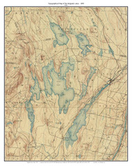 Belgrade Lakes 1899 - Custom USGS Old Topo Map - Maine 3
