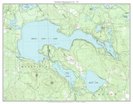 Great East Lake 1983 - Custom USGS Old Topo Map - Maine 1