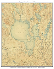 Sebago Lake 1898 - Custom USGS Old Topo Map - Maine 1