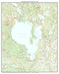 Sebago Lake 1949 - Custom USGS Old Topo Map - Maine 1