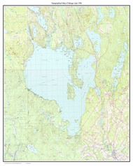 Sebago Lake 1984 - Custom USGS Old Topo Map - Maine 1