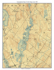 Little Sebago Lake 1898 - Custom USGS Old Topo Map - Maine 1