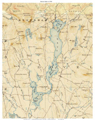 Kezar Lake 1914 - Custom USGS Old Topo Map - Maine 1