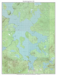 Moosehead Lake South 1989 - Custom USGS Old Topo Map - Maine 2