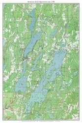 Maranacook Lake 1980 - Custom USGS Old Topo Map - Maine - Lewiston-Augusta 3