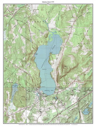 Sabattus Pond 1979 - Custom USGS Old Topo Map - Maine - Lewiston-Augusta 3