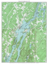 Sheepscot River & Wiscasset 1970 - Custom USGS Old Topo Map - Maine - Lewiston-Augusta 3