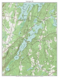 Tacoma Lakes 1980 - Custom USGS Old Topo Map - Maine - Lewiston-Augusta 3