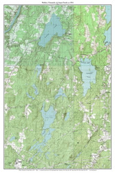 Webber, Threemile, & Togus Ponds 1983 - Custom USGS Old Topo Map - Maine - Lewiston-Augusta 3