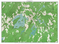 St George Lake 1961 - Custom USGS Old Topo Map - Maine - Jefferson-Montville 3