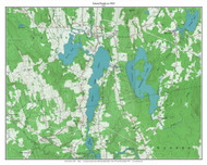Union Ponds 1965 - Custom USGS Old Topo Map - Maine - Jefferson-Montville 3