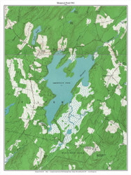 Sheepscot Pond 1961 - Custom USGS Old Topo Map - Maine - Jefferson-Montville 3