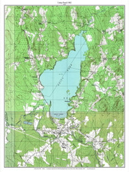 Unity Pond 1982 - Custom USGS Old Topo Map - Maine - Jefferson-Montville 3