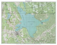 Sebasticook Lake 1982 - Custom USGS Old Topo Map - Maine - Pittsfield-Newport 3
