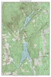 Sibley Pond and Morrill Pond 1989 - Custom USGS Old Topo Map - Maine - Pittsfield-Newport 3