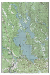 Gardner Lake 1987 - Custom USGS Old Topo Map - Maine - Cooper-Northfield 4
