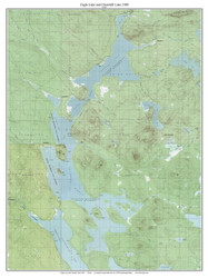 Eagle Lake and Churchill Lake 1989 - Custom USGS Old Topo Map - Maine - Allagash 2
