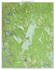 Graham Lake and Ellsworth 1957 - Custom USGS Old Topo Map - Ellsworth 15x15 Maine 4