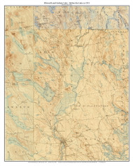 Ellsworth and Graham Lake - Before the Lake 1911 - Custom USGS Old Topo Map - Ellsworth 15x15 Maine 4