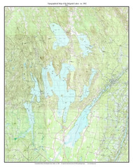 Belgrade Lakes ca. 1982 - Custom USGS Old Topo Map - Maine 3