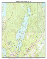 Little Sebago Lake 1984 - Custom USGS Old Topo Map - Maine 1