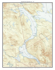 Richardson Lake 1942 - Custom USGS Old Topo Map - Maine 1